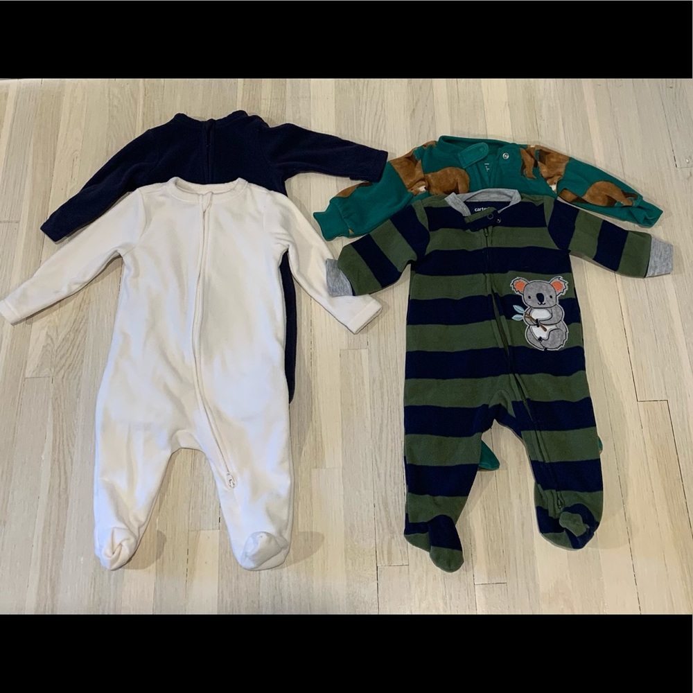 Four Fleece Pajamas (Old Navy & Carter’s)